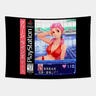 vaporwave anime aesthetic retro video games Tapestry