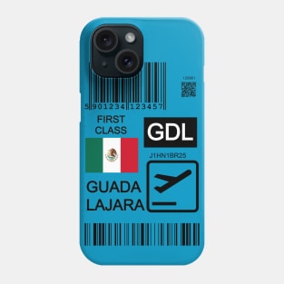 Guadalajara Mexico travel ticket Phone Case