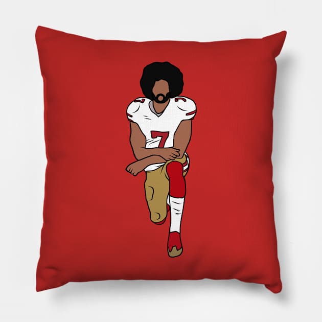 Colin Kaepernick Kneel Pillow by rattraptees