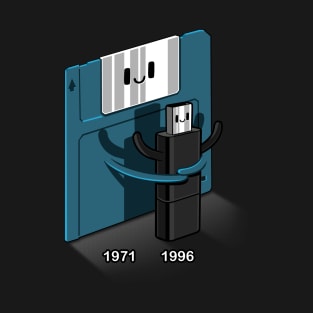 Diskette hug USB T-Shirt