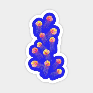 Yellow & Pink Jellyfish Magnet