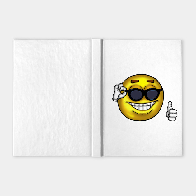 Sunglasses Thumbs Up Meme Emoji Notebook Teepublic