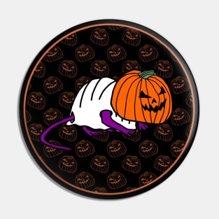 Halloween Horror Rat Dark Round Pin