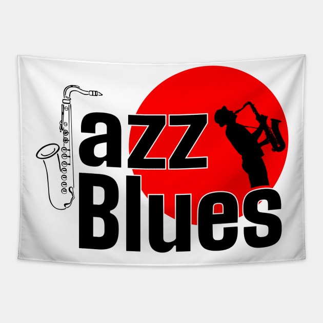 Jazz Blues Gifts Tapestry by VISUALUV