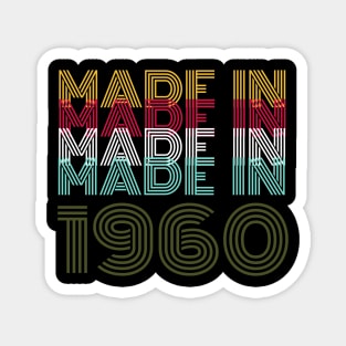 60 th Birthday Celebration Gift Retro Vintage Magnet