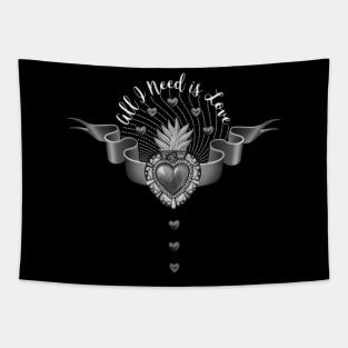 All I Need is Love - Black & White version Tapestry