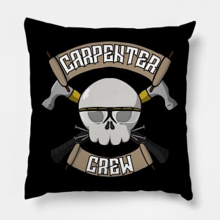 Carpenters crew Jolly Roger pirate flag Pillow