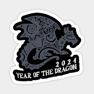 2024 Year of the Dragon, Hello 2024, Year of the Dragon 2024, Happy New Year 2024 Magnet