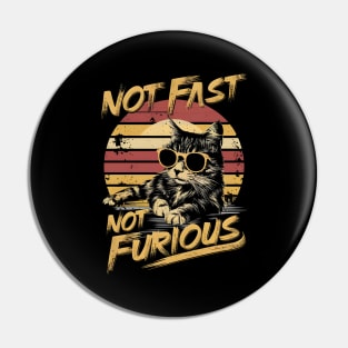 Not Almost Not Furious Lazy Relaxed Cat Pin