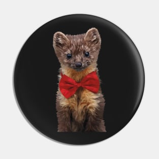 Weasel with Bow tie Pin