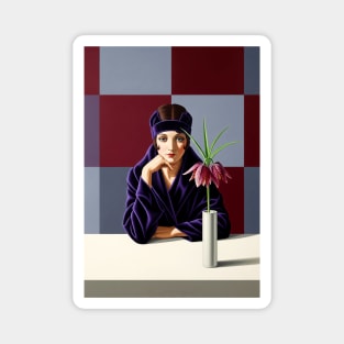 The Queen's Chessboard - Original Art Deco Artwork Magnet