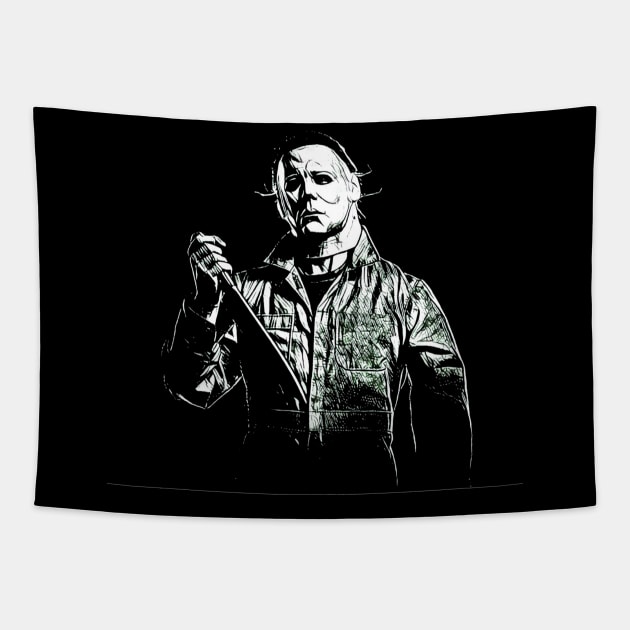 Michael Myers halloween Tapestry by Fred_art_61