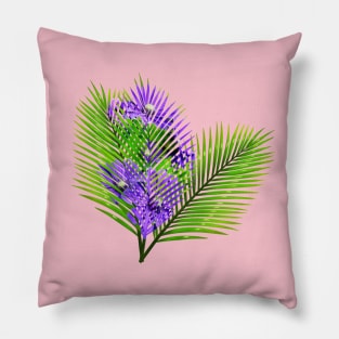 Purple palm tree Pillow