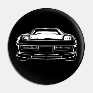 White C4 Corvette Sketch Art Pin