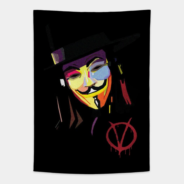 V or A = Violence or Anarcho Tapestry by thereselabossie