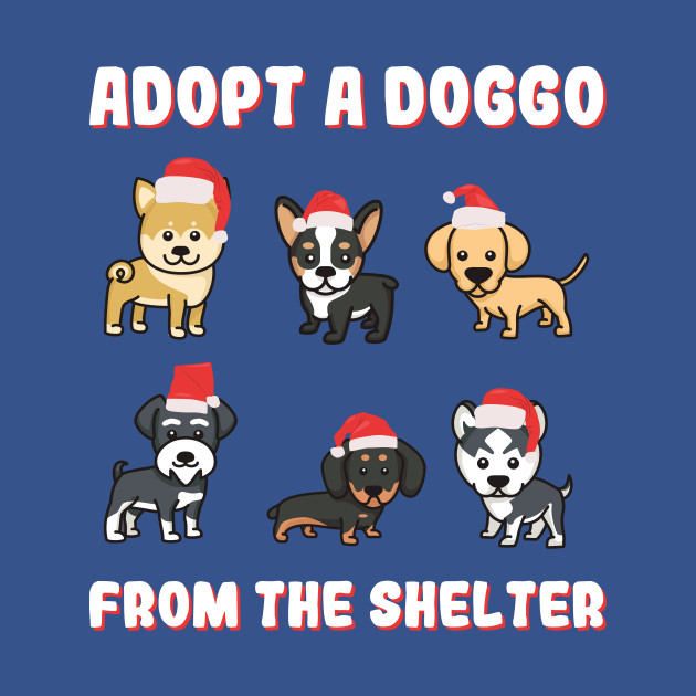 Disover Dog Adoption Rescue Christmas - Dog Rescue - T-Shirt