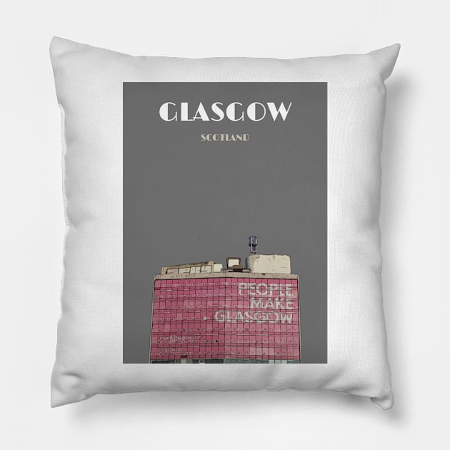 People Make Glasgow grey print Pillow by simplythewest