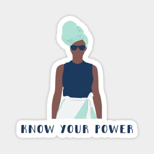 Know your Power feminist female women girls future is female resist strong Magnet