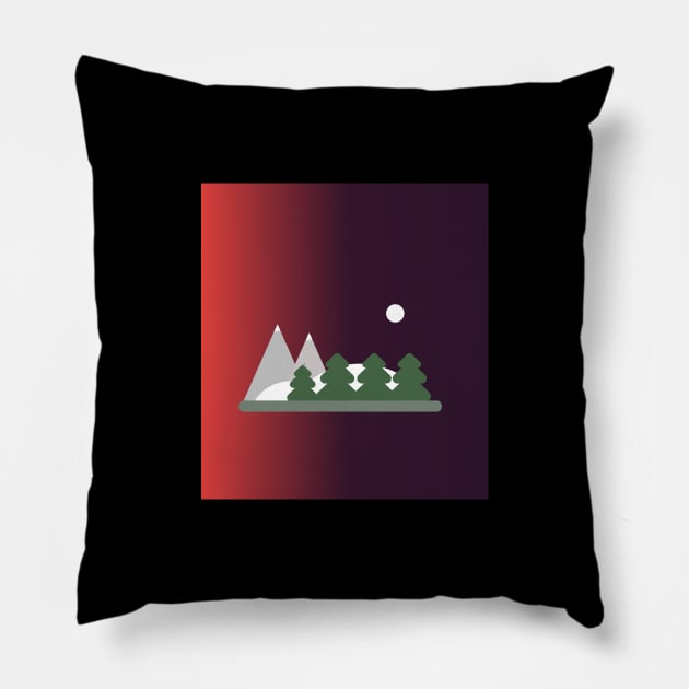 Small Winter Park Pillow by GUIGARTS