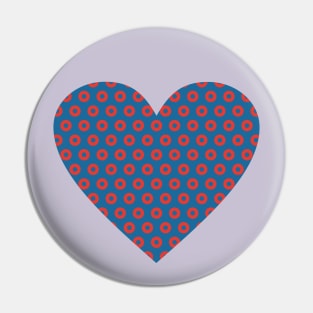 Phish Donut Valentine Heart Pin