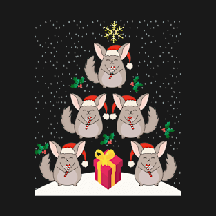 Chinchilla Christmas Ornament Tree Funny Dad Mom Kids Gift T-Shirt