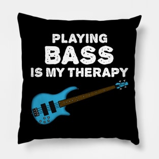 Playing Bass Is My Therapy, Bassist Funny Pillow
