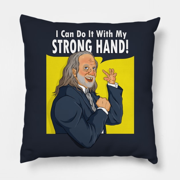 Strong Hand Pillow by sk8rDan