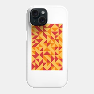 Fire Colored Geometric Pattern - Triangle #10 Phone Case