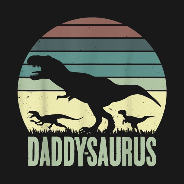 Daddy-saurus Fathers day Dad Papa Family Dinosaurs Matching by Jennifer Wirth