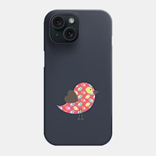 Simple bird pattern - Seamless Bird pattern with dark background Phone Case