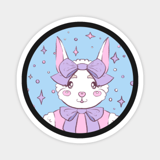 Frilly Bunny Sticker Magnet