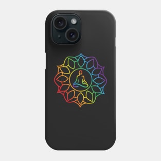 Yoga Mandala Rainbow Colors Phone Case