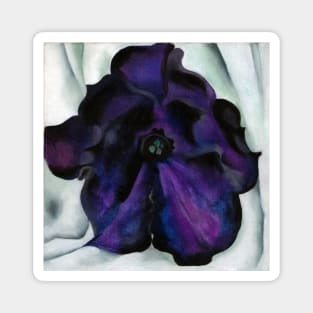 High Resolution Purple Petunia by Georgia O'Keeffe Magnet