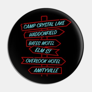 Horror Street Sign Pin