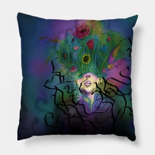 Dark bloom Pillow