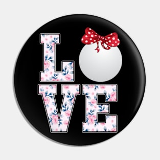 Summer Floral Love Ping Pong Pin