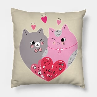 Feline Love Pillow