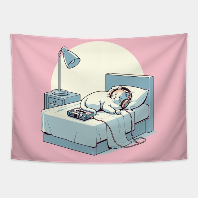 Lofi Chill Cat Tapestry by The Tee Bizarre