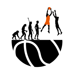 Basketball evolution Basketball cool art T-Shirt