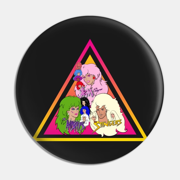 Jem and the Holograms + The Misfits + The Stingers by BraePrint Pin by Braeprint