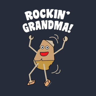 Rockin' Grandma White Text T-Shirt