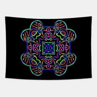 Gradient Star Flower Tapestry