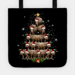 Rhino christmas tree Tote