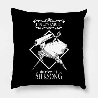 Hollow knight - Silksong black and white Pillow