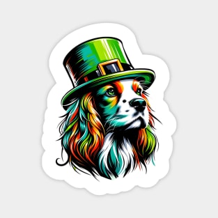 French Spaniel's Saint Patrick's Day Celebration Magnet