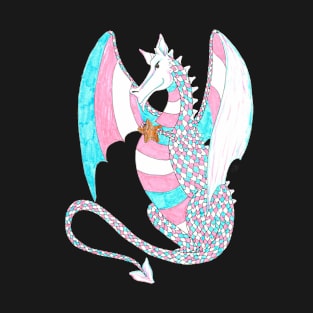 Trans Pride Dragon with Star T-Shirt