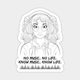 No music, no life. Know music, know life Magnet