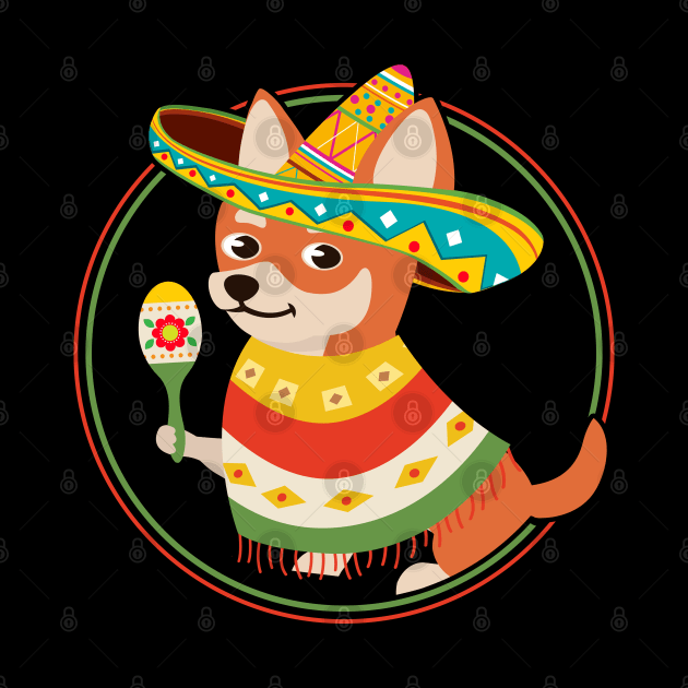 Mexican Chihuahua Cinco De Mayo by Caskara