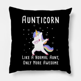 Aunticorn Like A Normal Aunt, Only More Awesome T-shirt For Aunti Unicorn Pillow