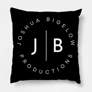 DARK JOSHUA BIGELOW PRODUCTIONS LOGO WITH MEDIA ON BACK Pillow